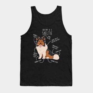 Sheltie Shetland Sheepdog Anatomy Tank Top